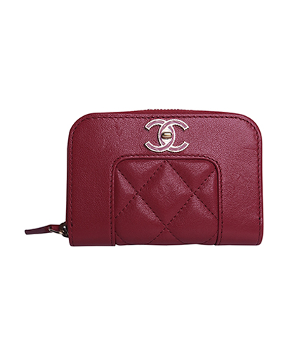Chanel Mademoiselle Zip Coin Purse, front view